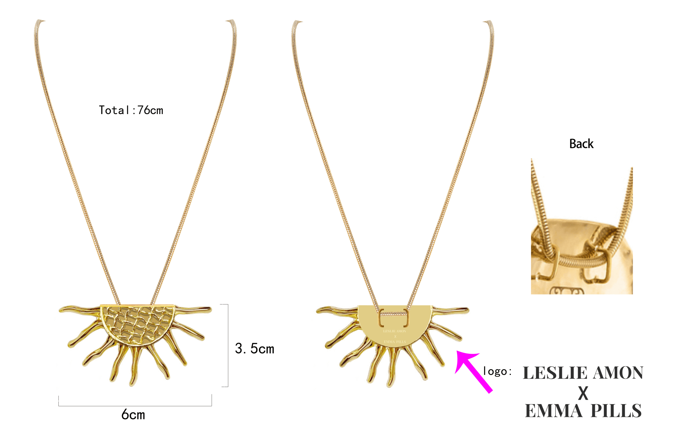 COSTOMIZED CASES – CAFFTI Jewelry Sunflower necklace design
