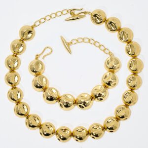 Concave Hemisphere Link Chain Necklace