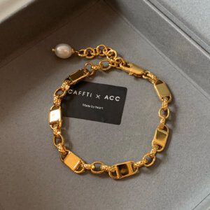 18K Gold Chain Natural Pearl Bracelet