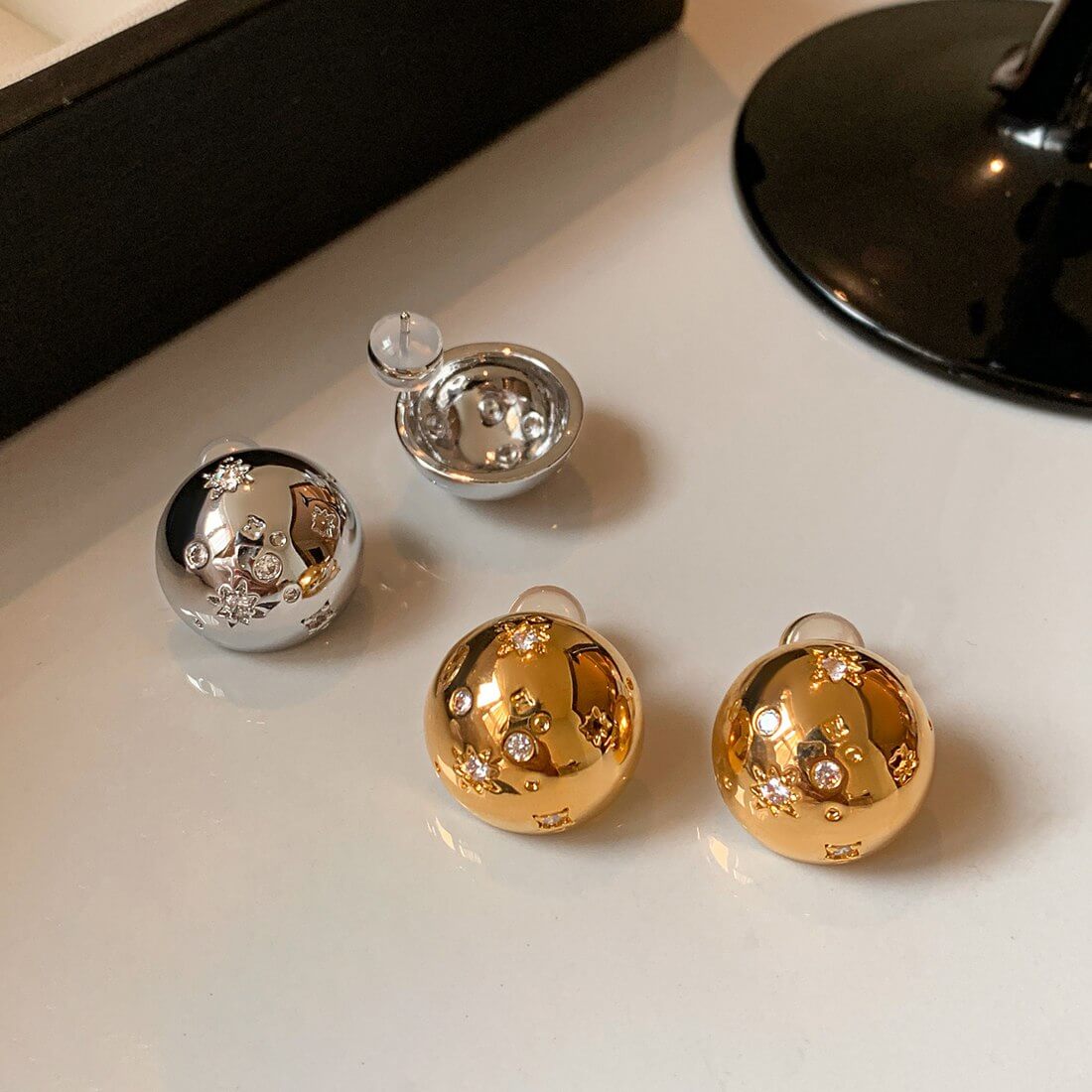 Orbital Dome Stud Earrings E006 — main photo