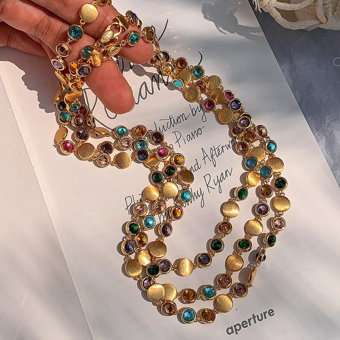 Colourful Stone Statement Necklace N007 — main photo