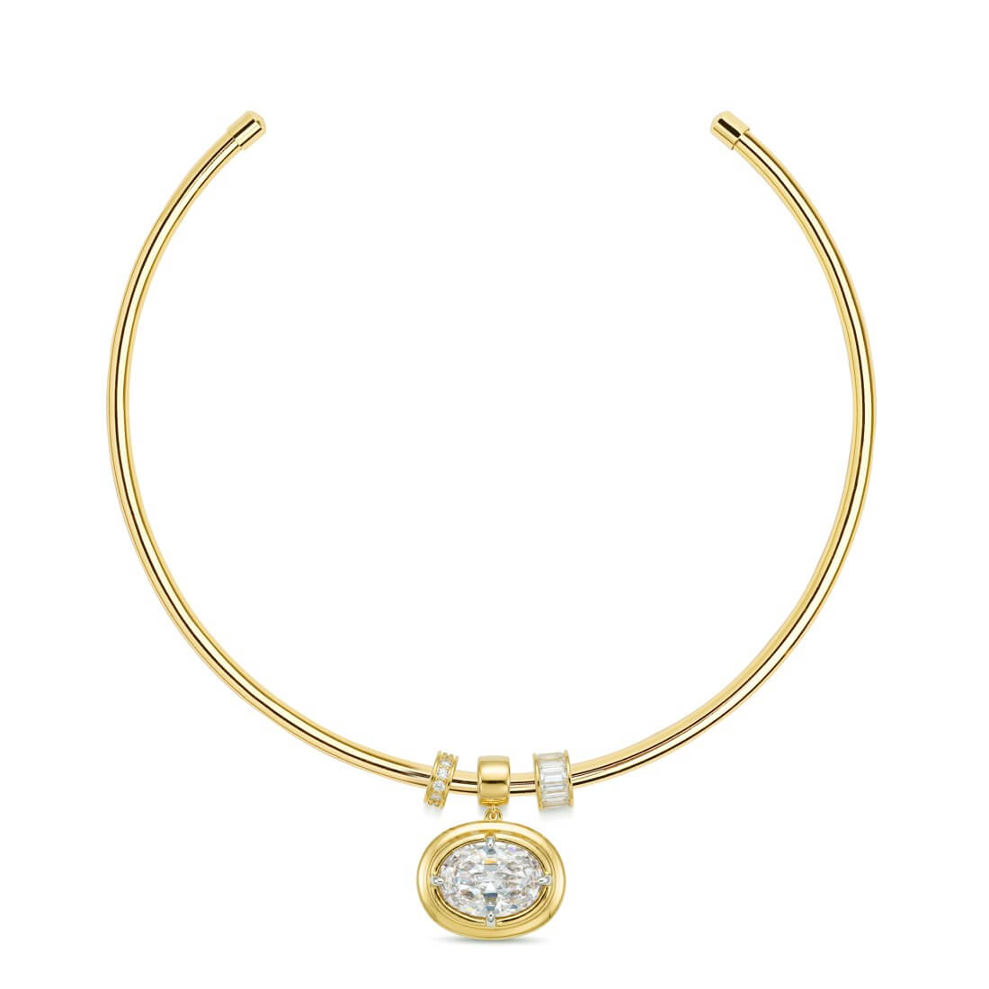 Minimal Stone Pendant Collar N012 — main photo