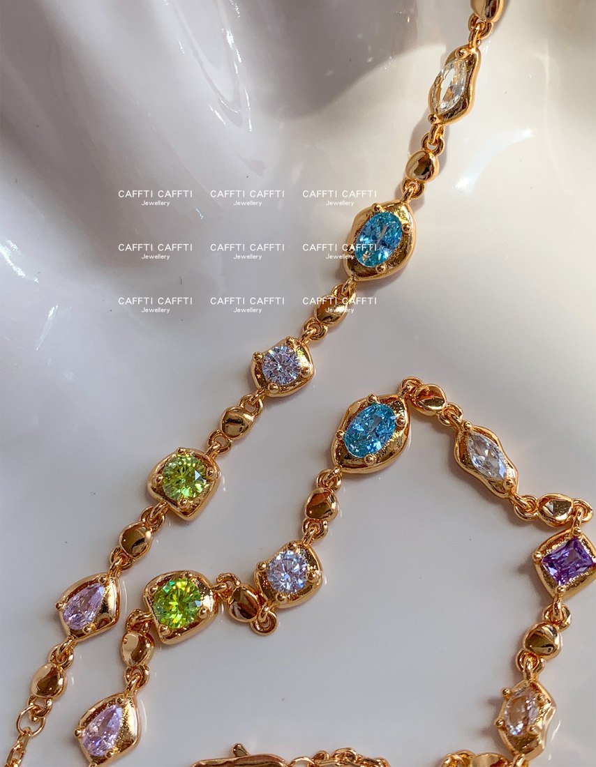 Colourful Oval-Accent Bracelet B002 — detail 2