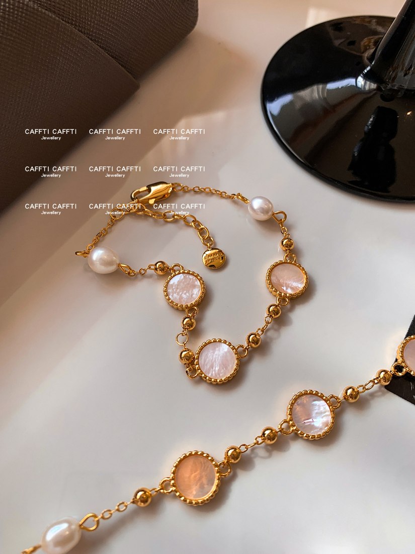 Pearl & Star Charm Bracelet B004 — main photo