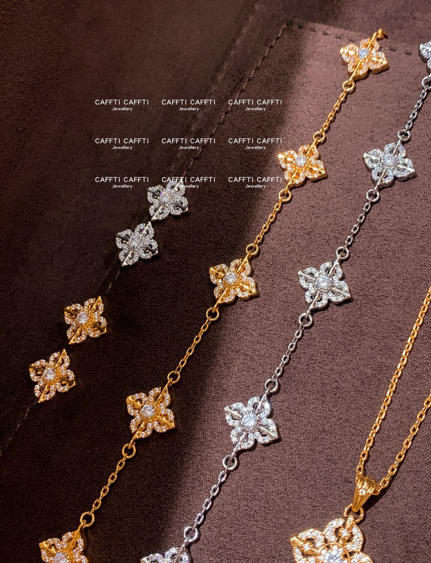 Floral Link Bracelet B012 — detail 2