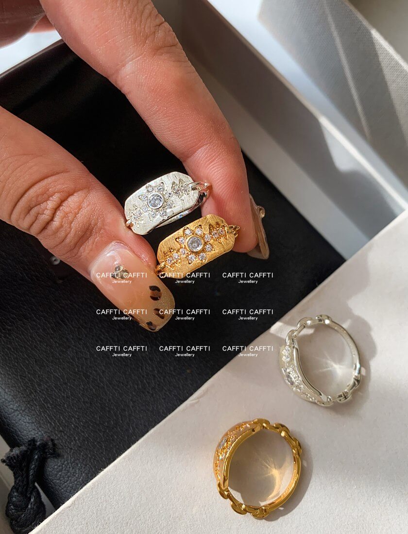 Starburst Signet Ring R001 — detail 2