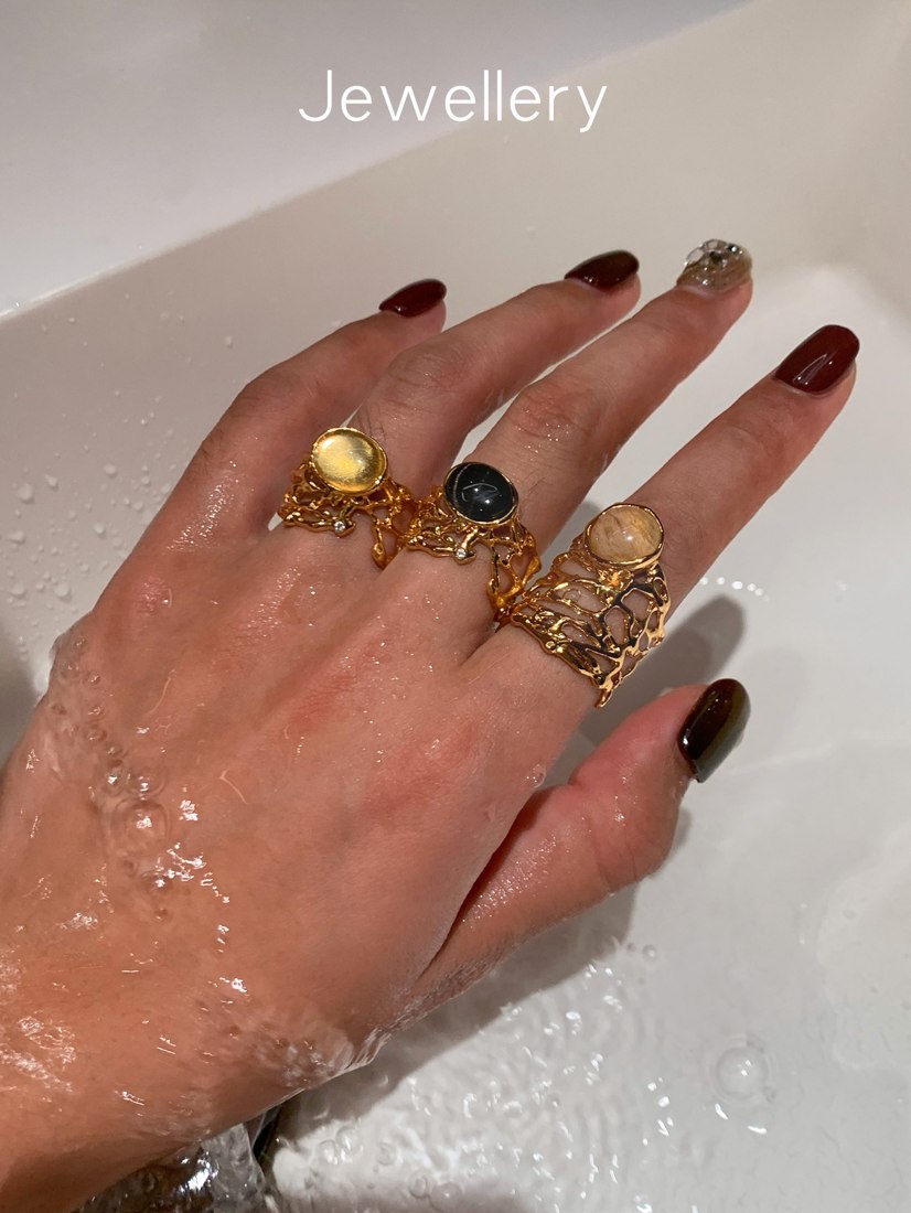 Lacework Wide Stone Ring R003 — detail 2