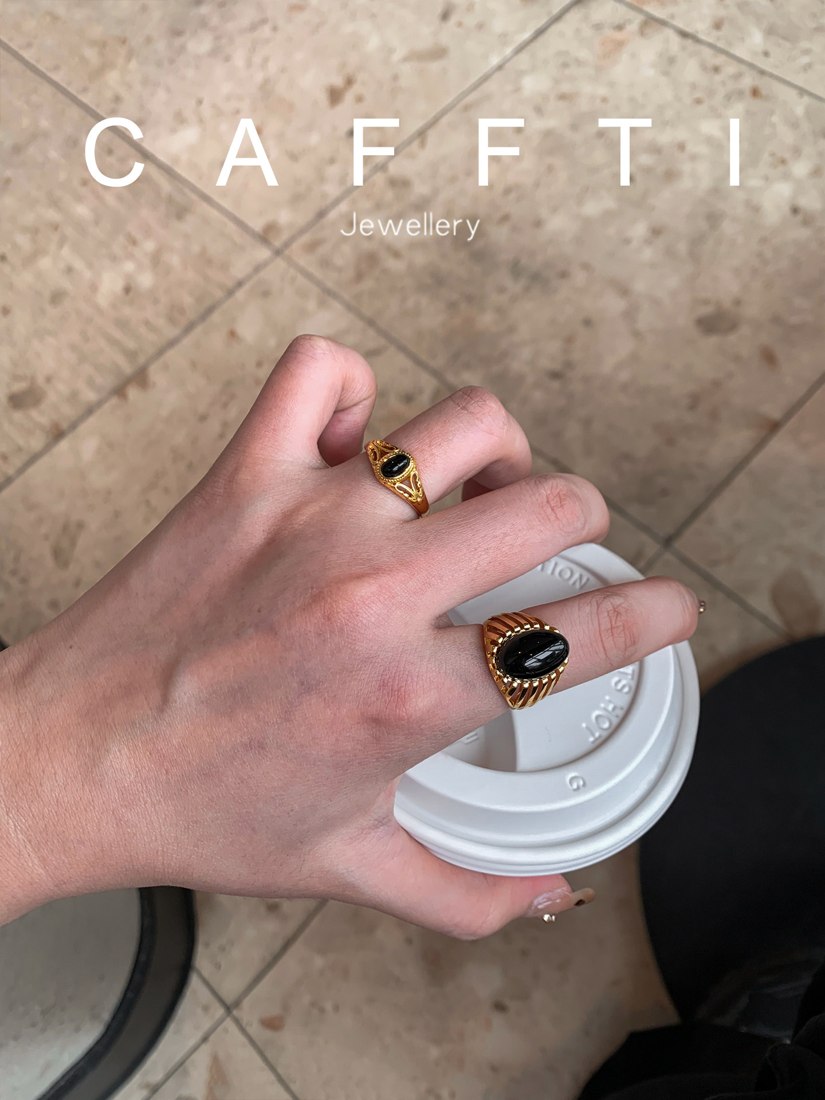 Open Oval Stone Ring R004 — detail 1