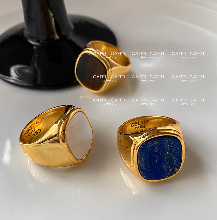 Square Stone Signet Ring R005 — main photo