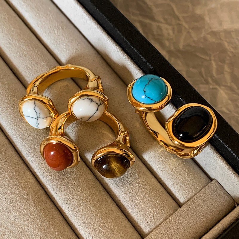 Twin Stone Open Ring R006 — main photo