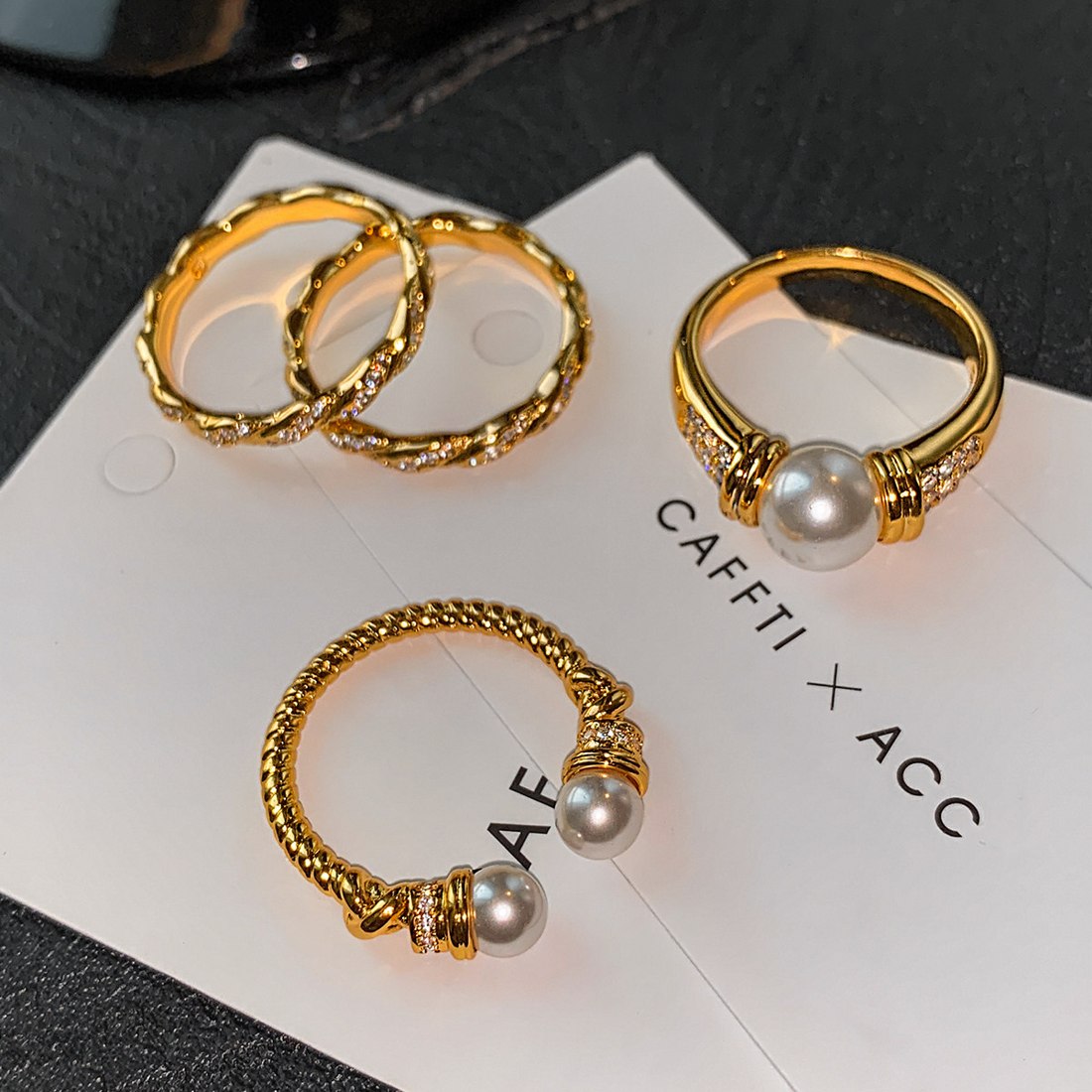 Twisted Pearl-Accent Ring R012 — main photo