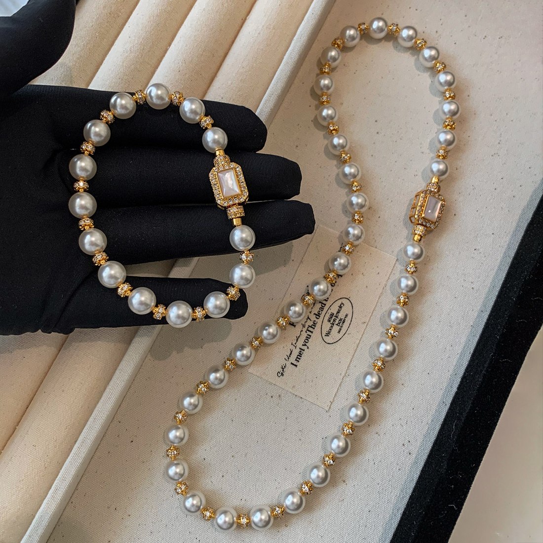 Pearl & Decorative Clasp Set S006 — main photo