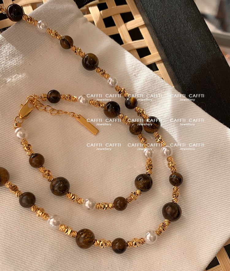 Warm-Tone Stone & Pearl Set S008 — detail 1