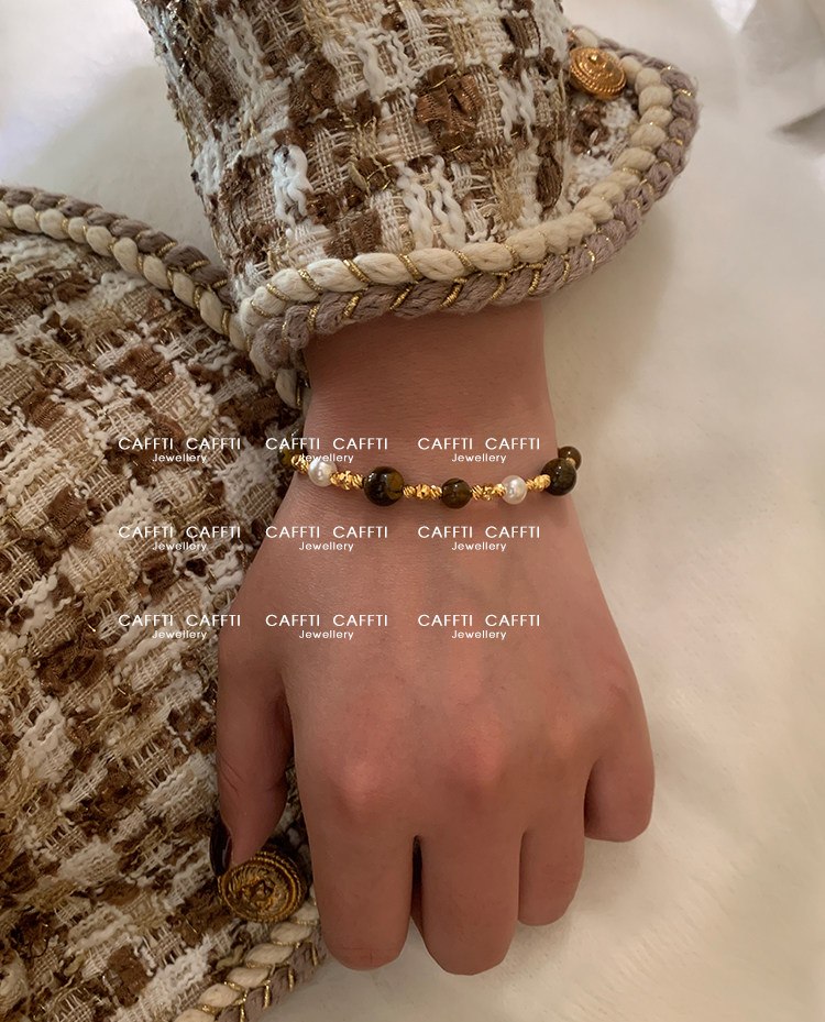 Warm-Tone Stone & Pearl Set S008 — detail 2